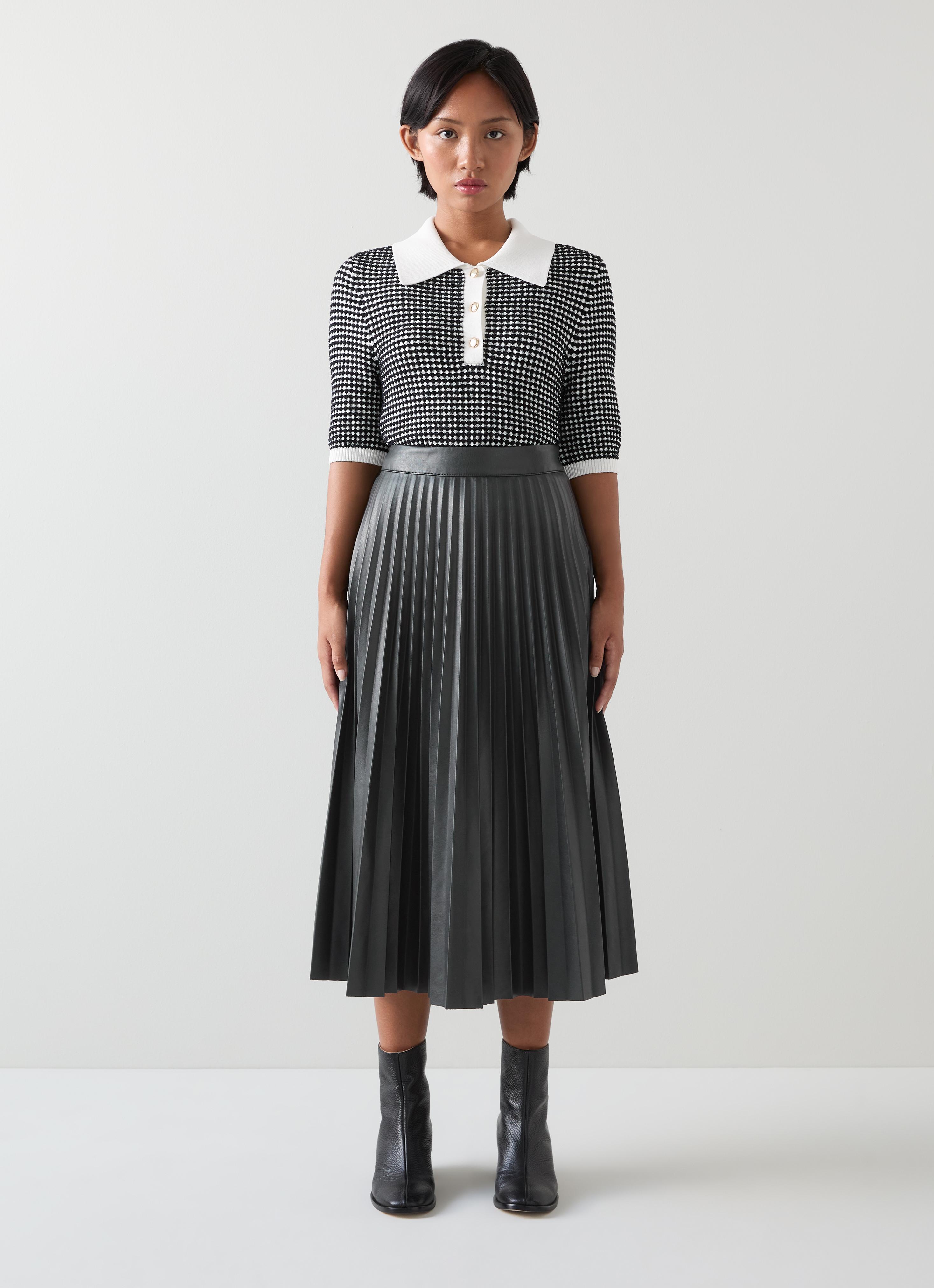 Paperbag Black Cord Skirt Boohoo Boohoo ME