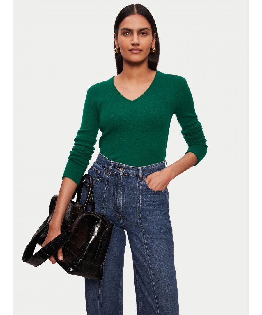 Jigsaw Cloud Cashmere V Neck Jumper in Green Lyst UK