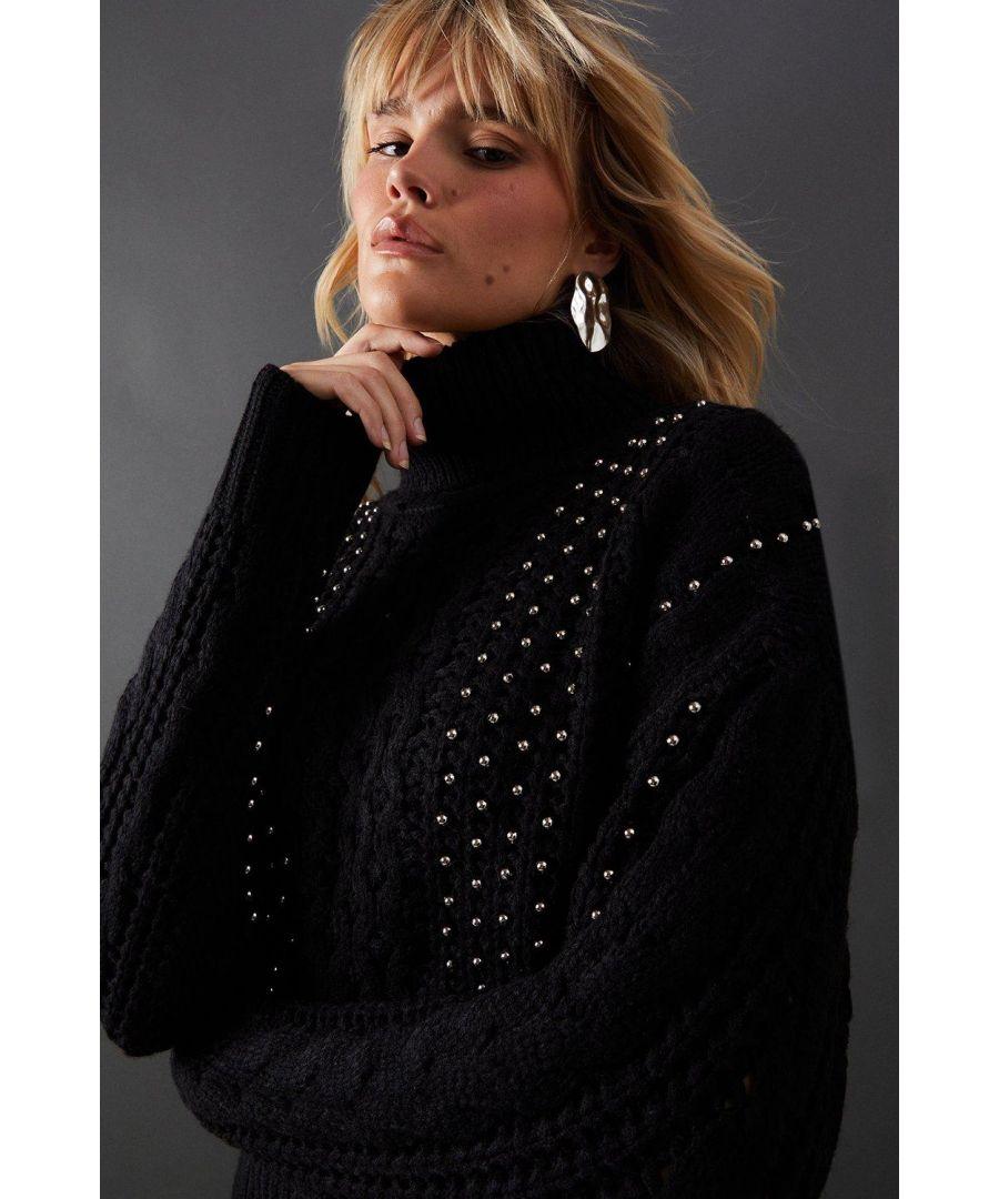 Black beaded jumper online