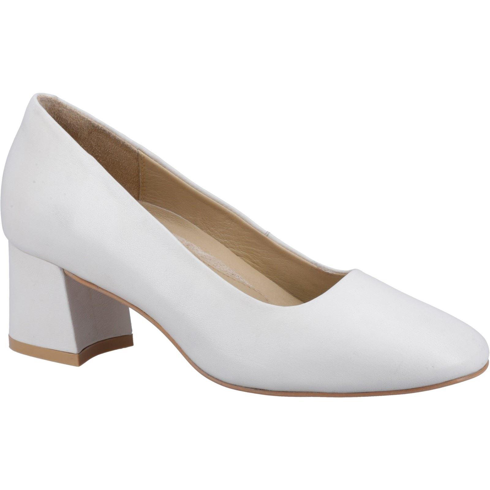 Hush Puppies Alicia Court Shoe Leather Heels in White Lyst UK