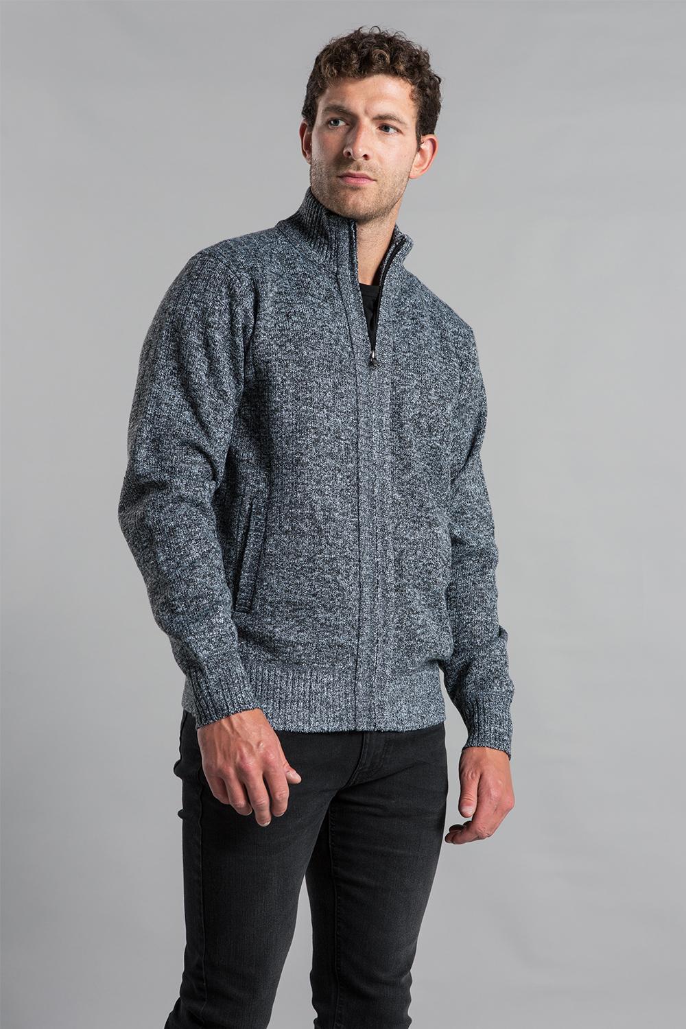 Kensington Eastside Funnel Neck Zip Through Cardigan Fleece in Grey for Men Lyst UK