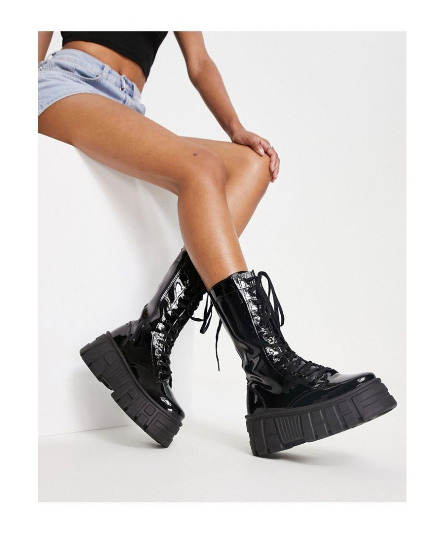 Chunky lace up boots asos deals