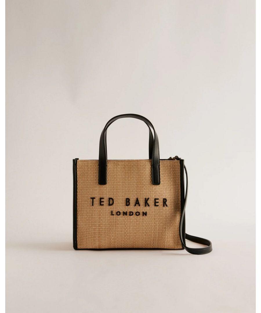 Ted Baker Paolina Faux Raffia Small Icon Bag in Natural Lyst UK