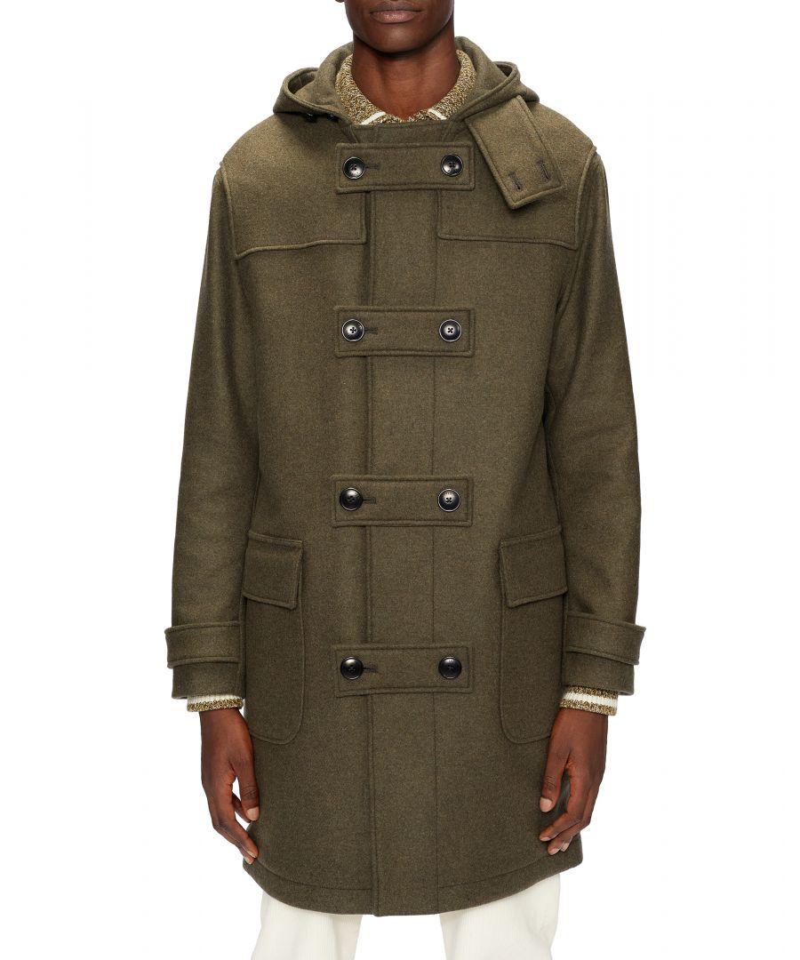 Ted Baker Mogul Duffle Coat in Green for Men Lyst UK