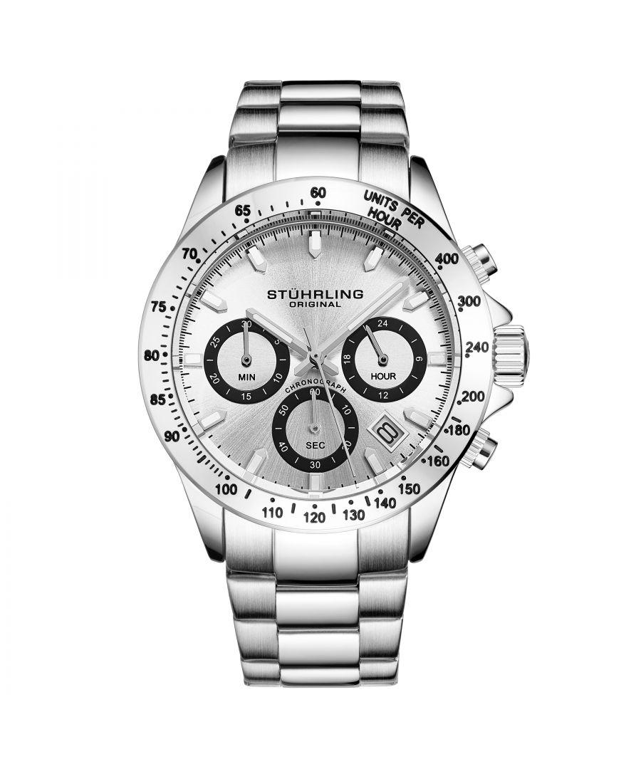 Stuhrling Ultima 3960 Quartz 42mm Chronograph Stainless Steel in