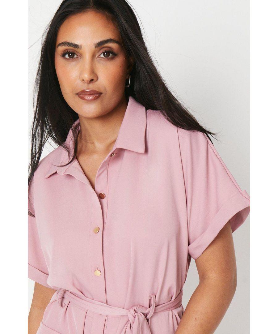 PRINCIPLES Petite Belted Utility Shirt Dress in Pink Lyst UK