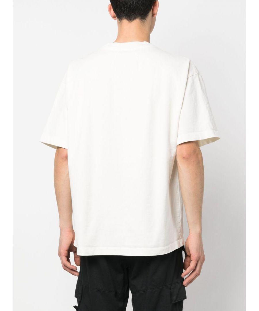 Rhude Parkiet New Money Bedrukt T-shirt In Wit in het Wit voor 