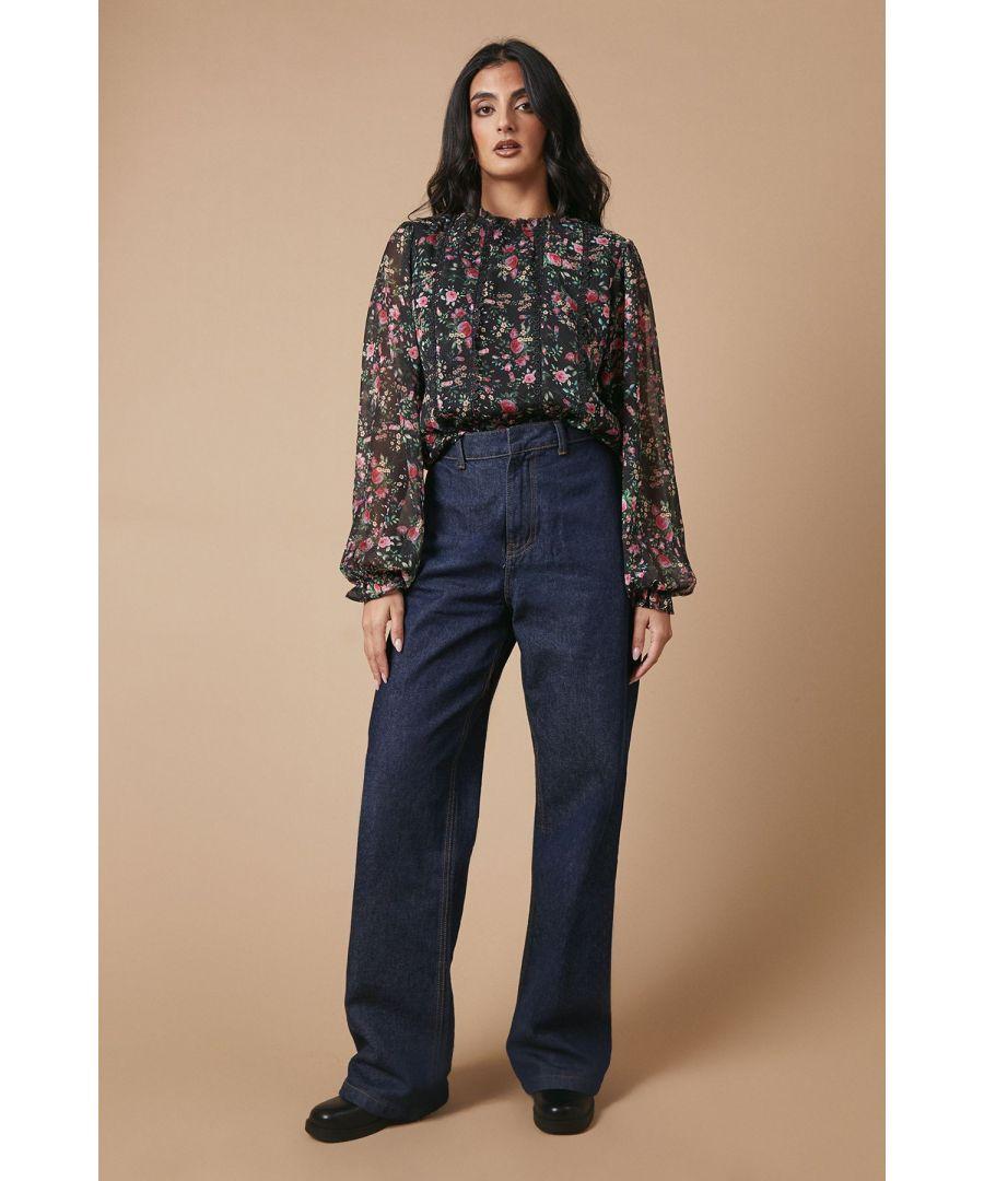 Oasis floral chiffon top on sale