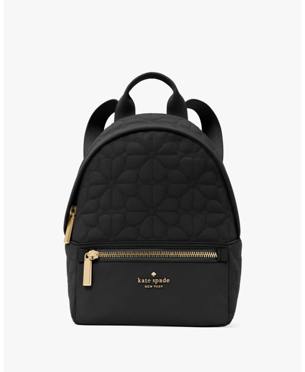 kate spade Black Nylon Mini Backpack with Gold Accents NWT Kate Spade KK161 Spade Flower Quilted | Mercari main image 4