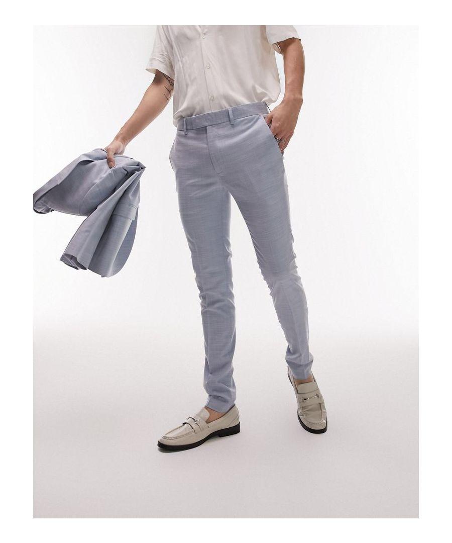 TOPMAN Super Skinny Suit Trousers in White for Men Lyst UK