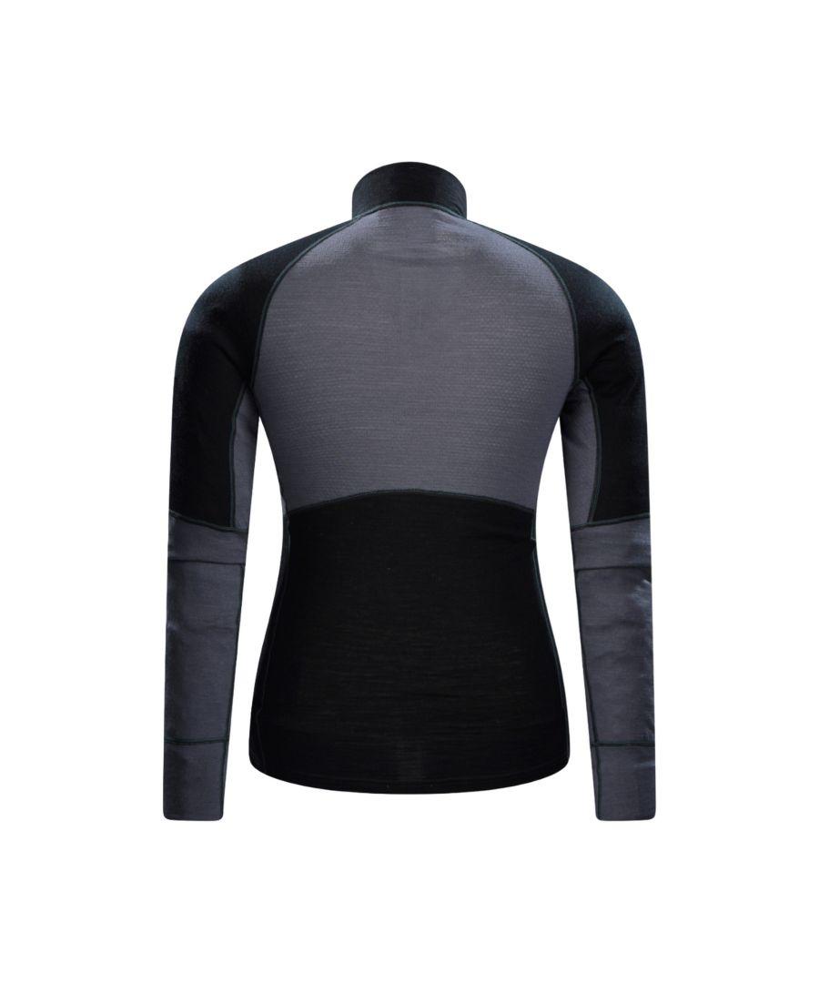 Mountain Warehouse Ultra Merino Wool Zip Neck Base Layer Top in