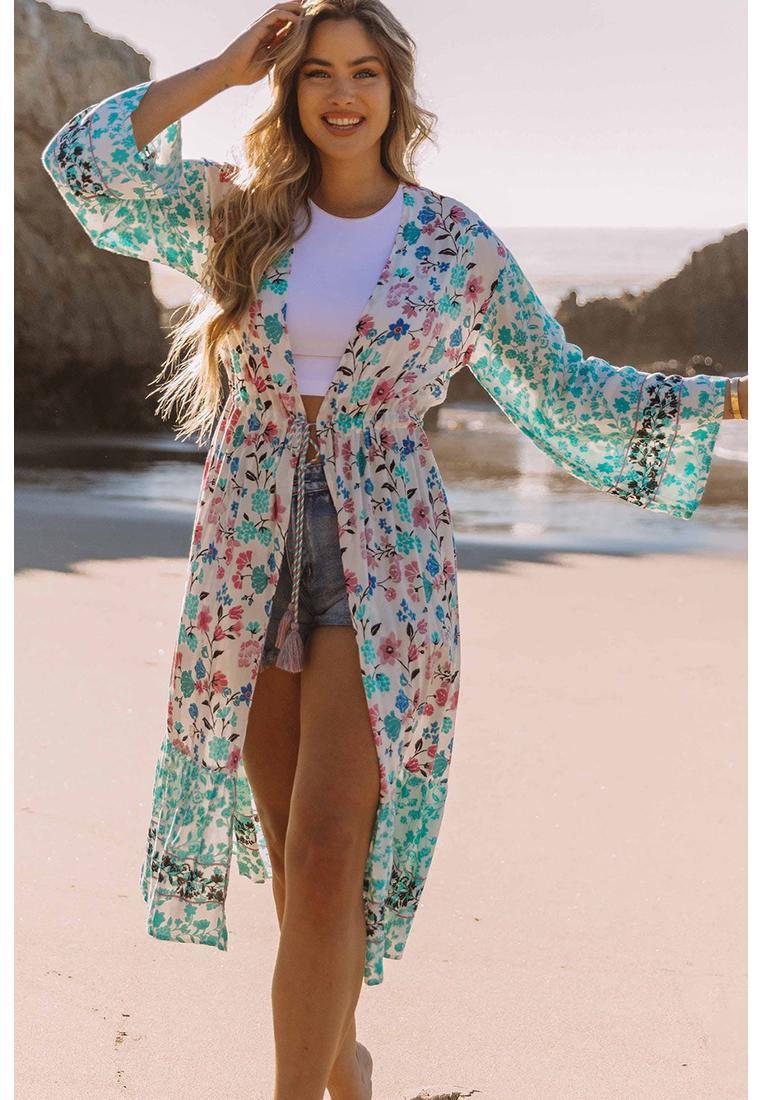 Long sleeve kimono cardigan hotsell