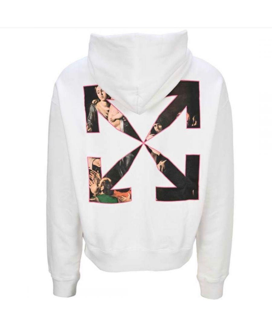 Off White c o Virgil Abloh Off Sprayed Caravaggio Oversized Hoodie in White for Men Lyst UK