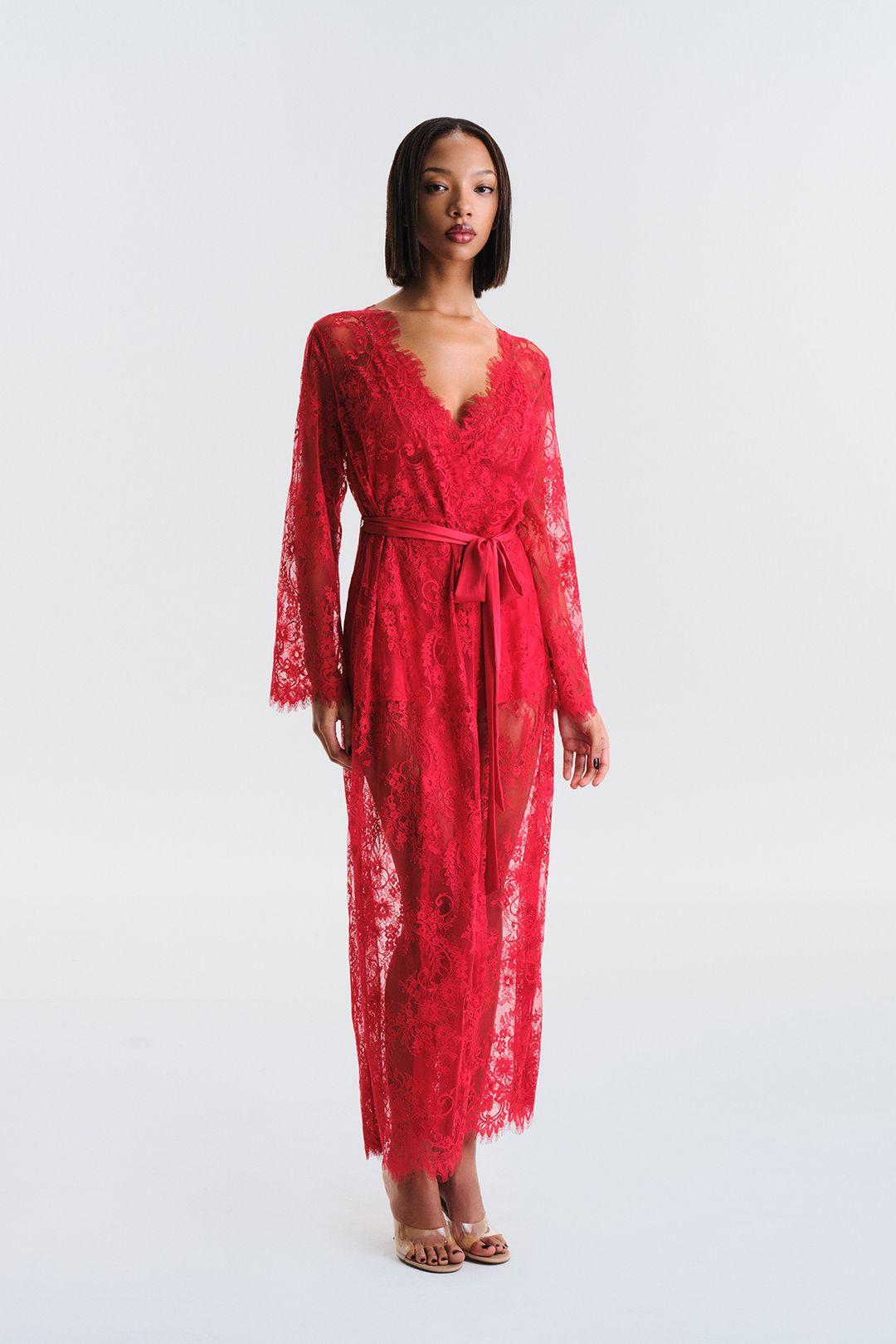 red dressing gown ladies Gowns, robe dresses and bathrobes for Women short red robe
