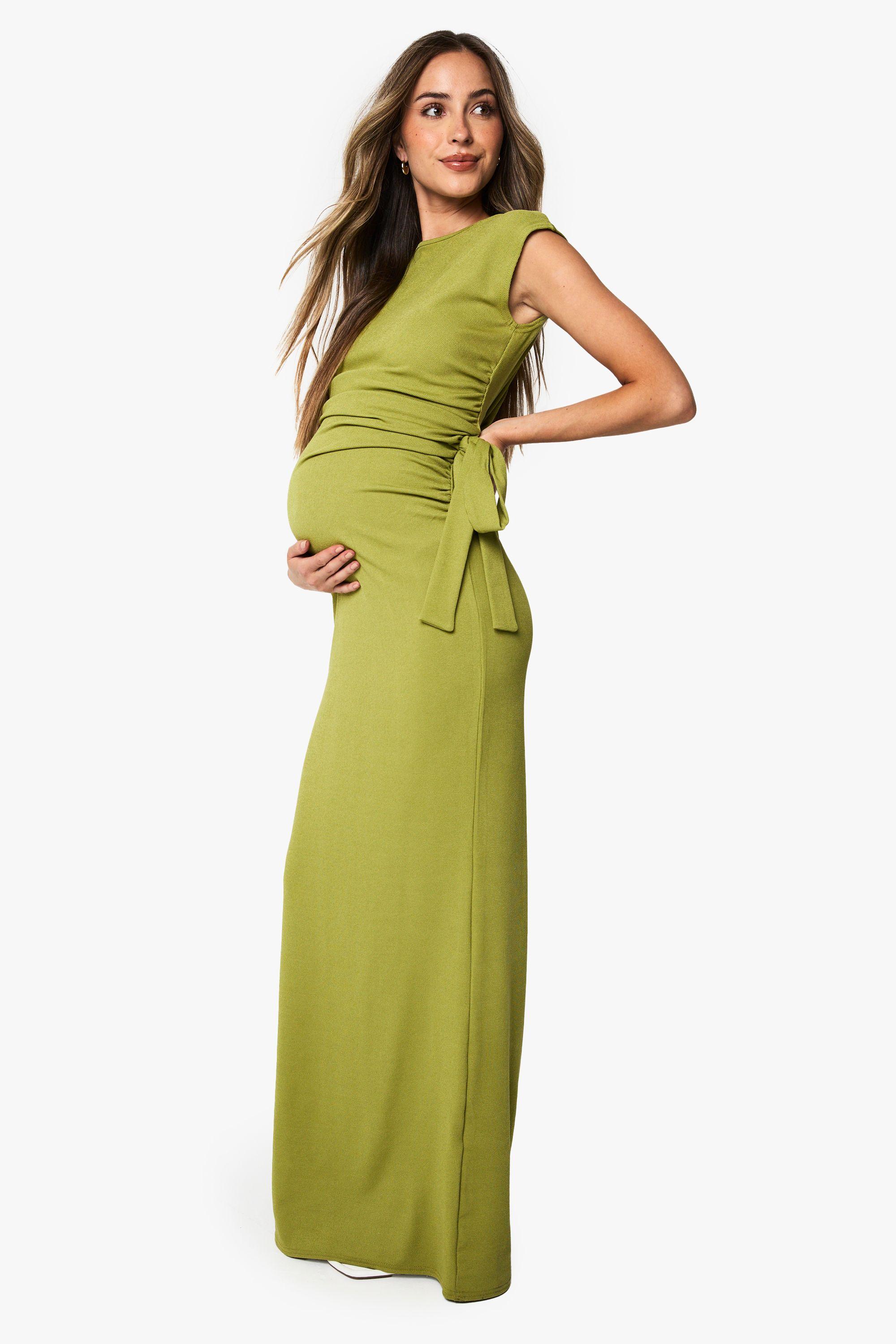 maternity maxi dress uk Burgundy Voberry Maternity Dress Alejandra Burgundy Maternity Long Sleeve High Neck Maxi Dress UK 16 Burgundy