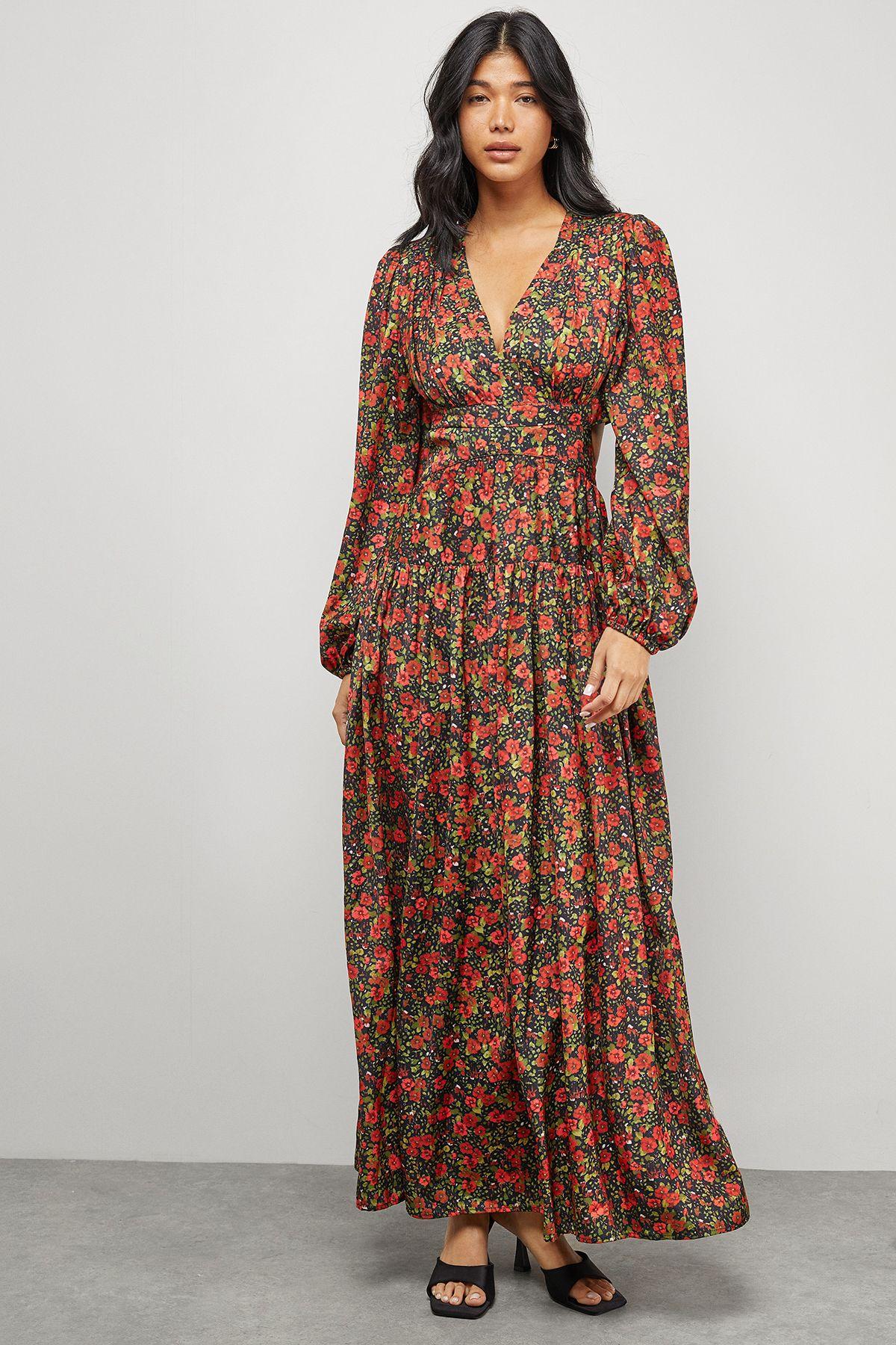 Brown Long Sleeve Cut Out Dresses for Women Up to 71% off Lyst UK