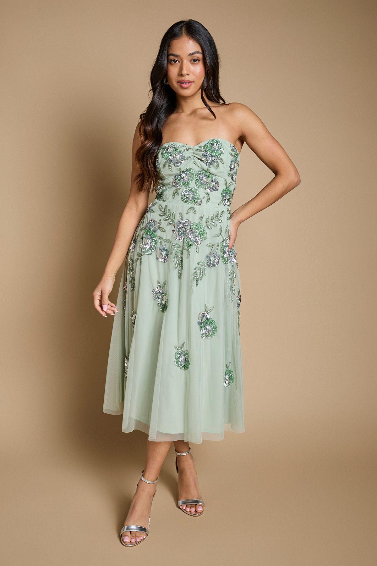 oasis mint green dress Mint Oasis Petite Dobby Lace Detail Midaxi Dress
