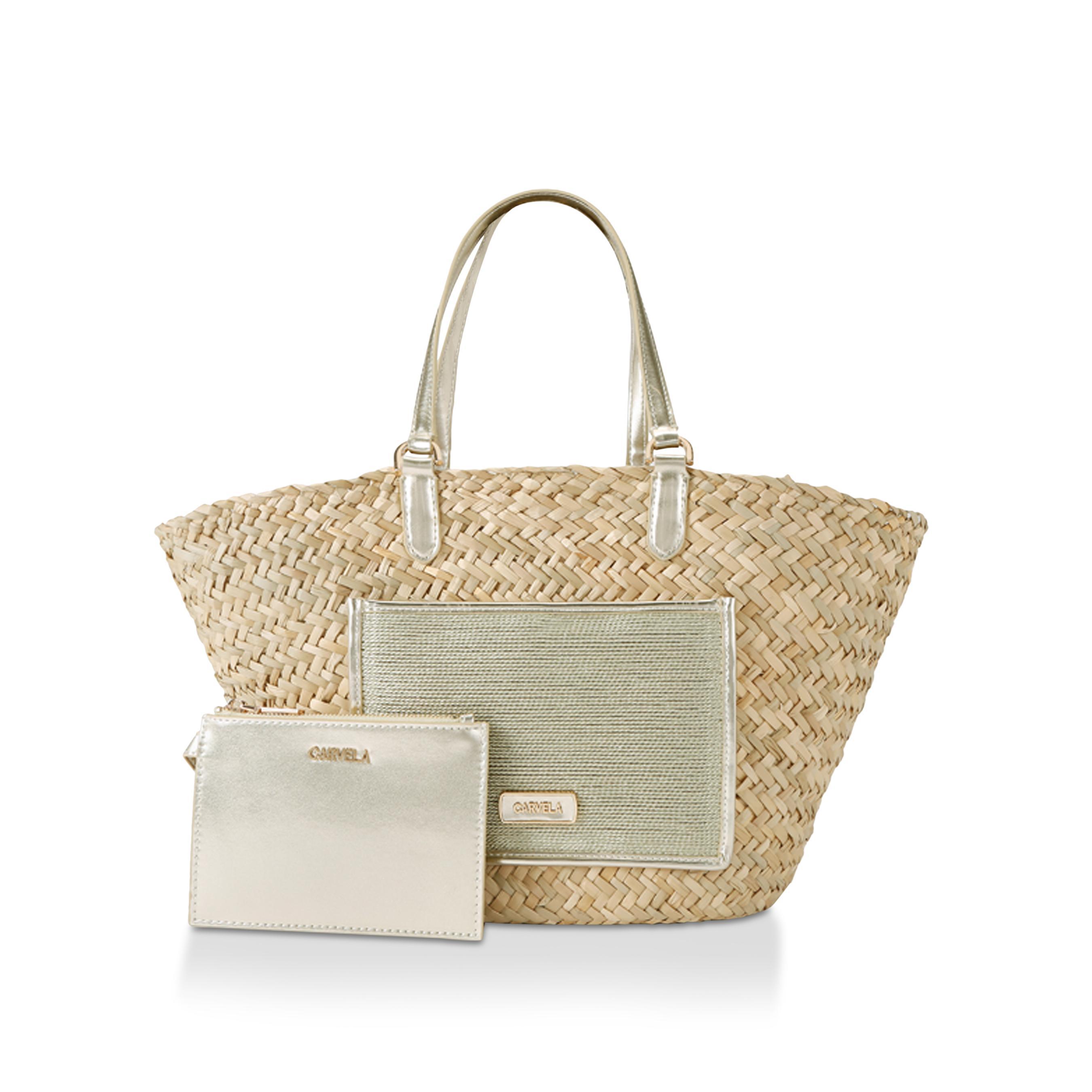 Carvela Kurt Geiger Gala Straw Tote Bag in Natural Lyst UK