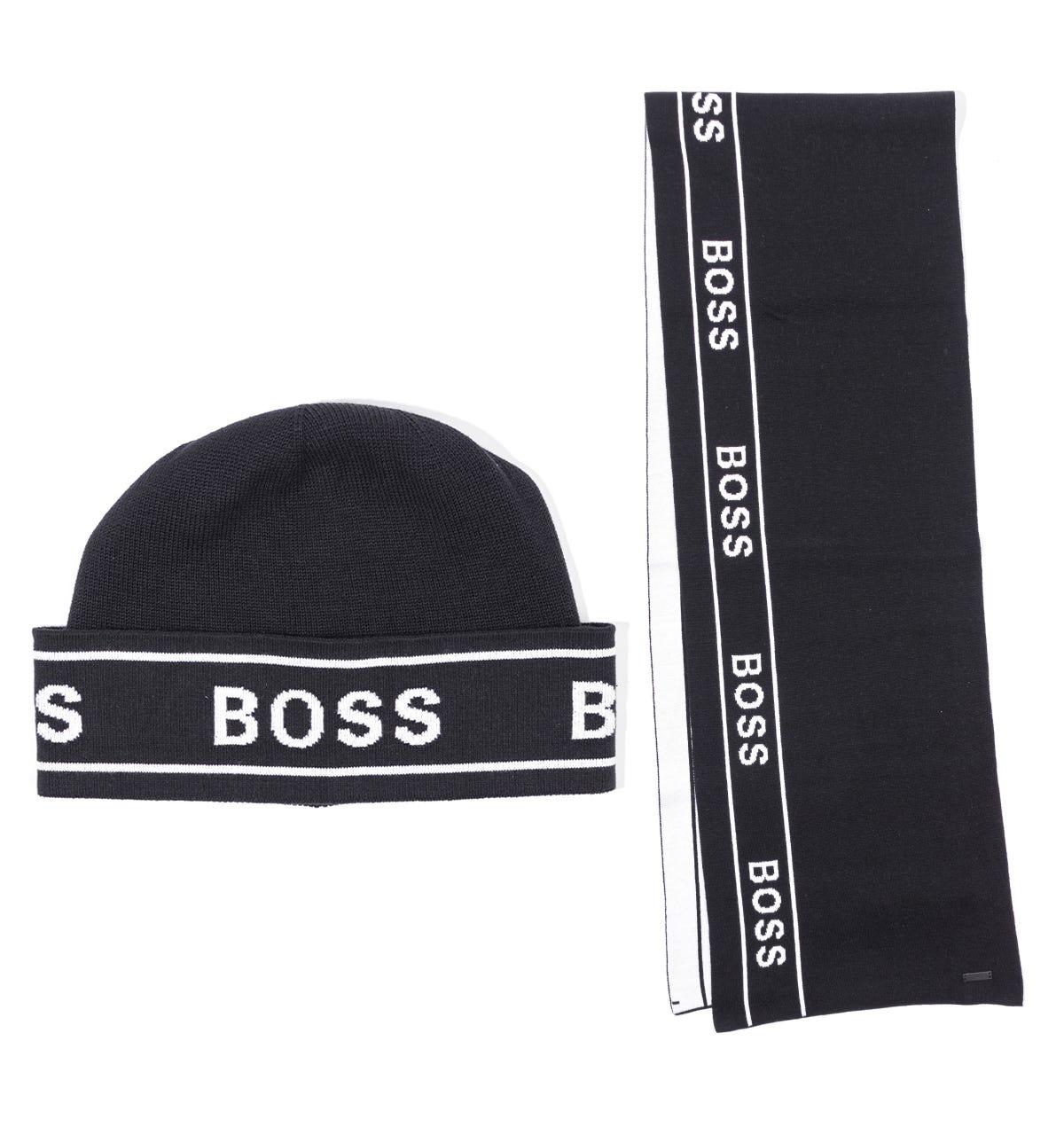 BOSS Logo Beanie Scarf Gift Box Set in Blue for Men Lyst UK