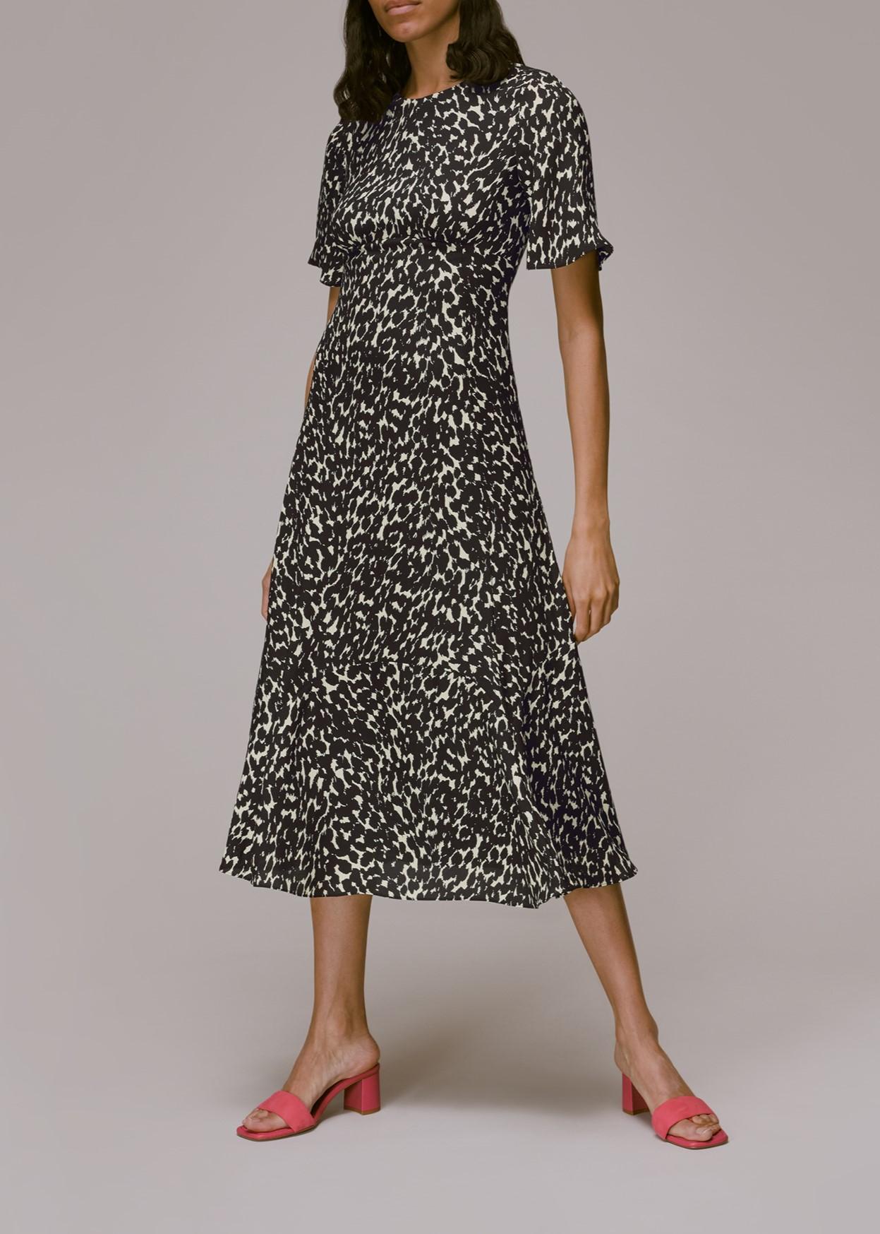 Whistles Sahara Cat Alana Dress in Black Lyst UK