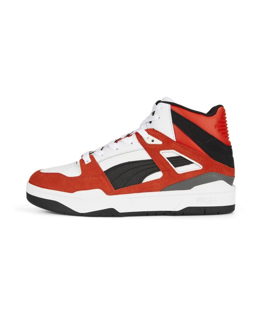 Orange puma high tops deals