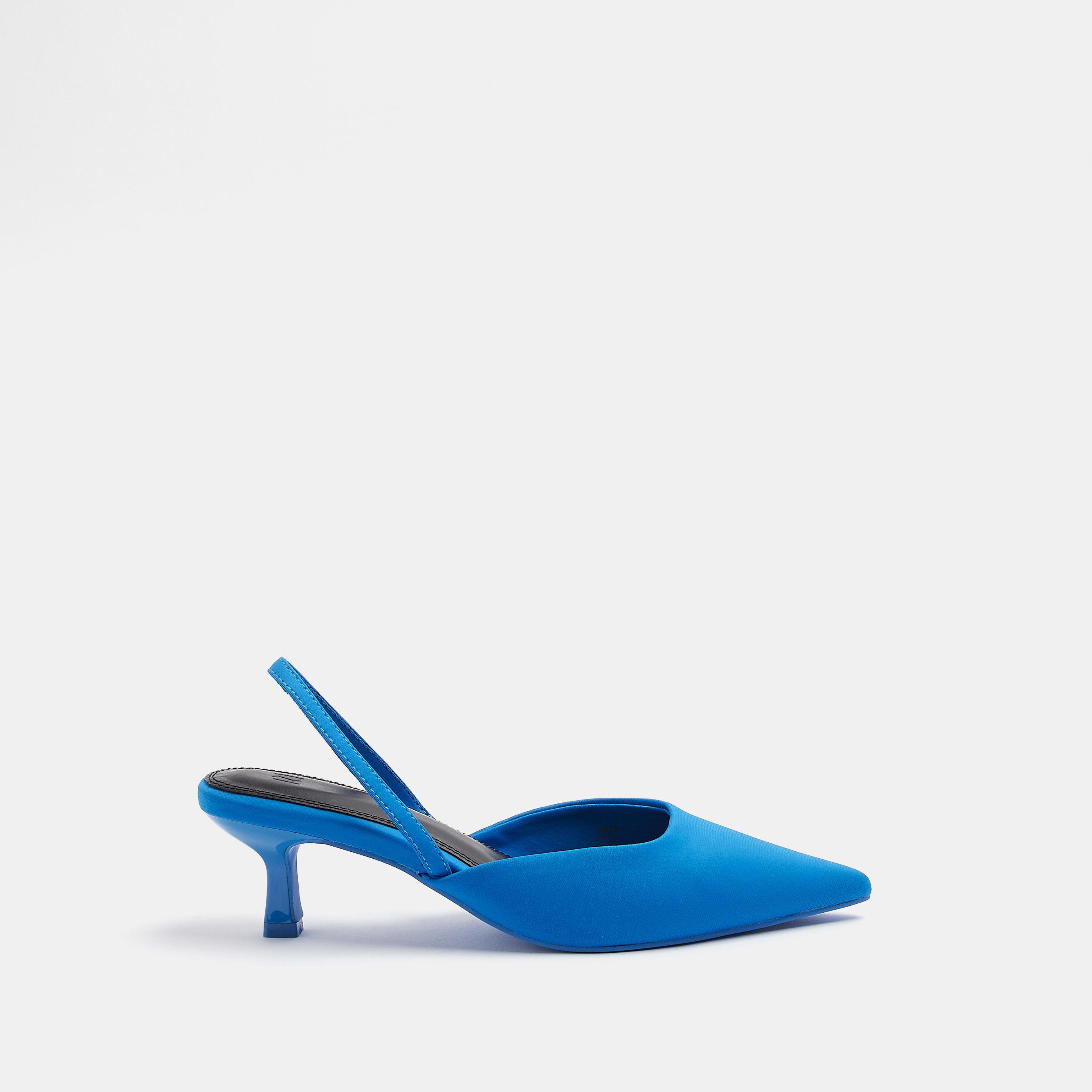 River Island Court Shoes Sling Back Textile in Blue Lyst UK
