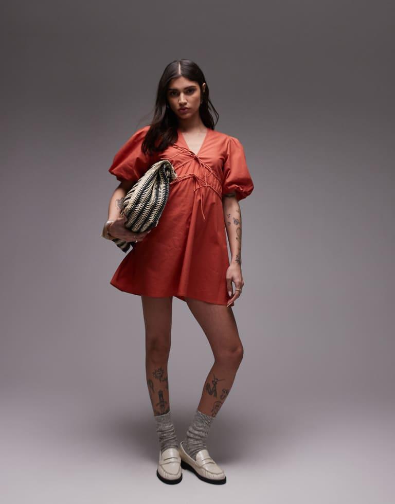 topshop embroidered smock dress Topshop Embroidered Smock Dress