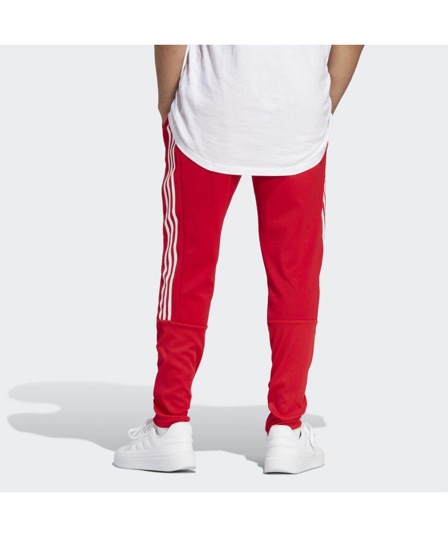 adidas red joggers mens