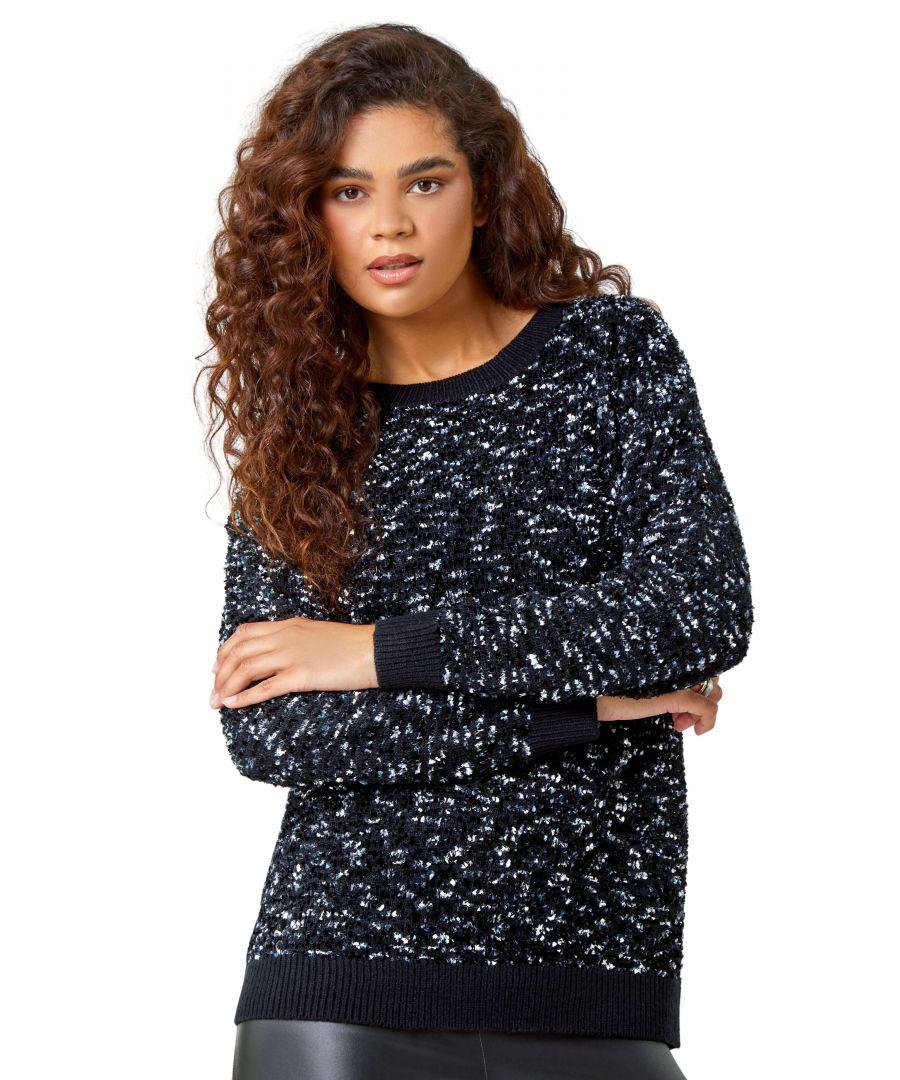Black chenille jumper womens 2025