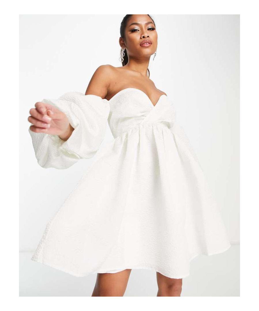 Asos white off the shoulder dress hotsell