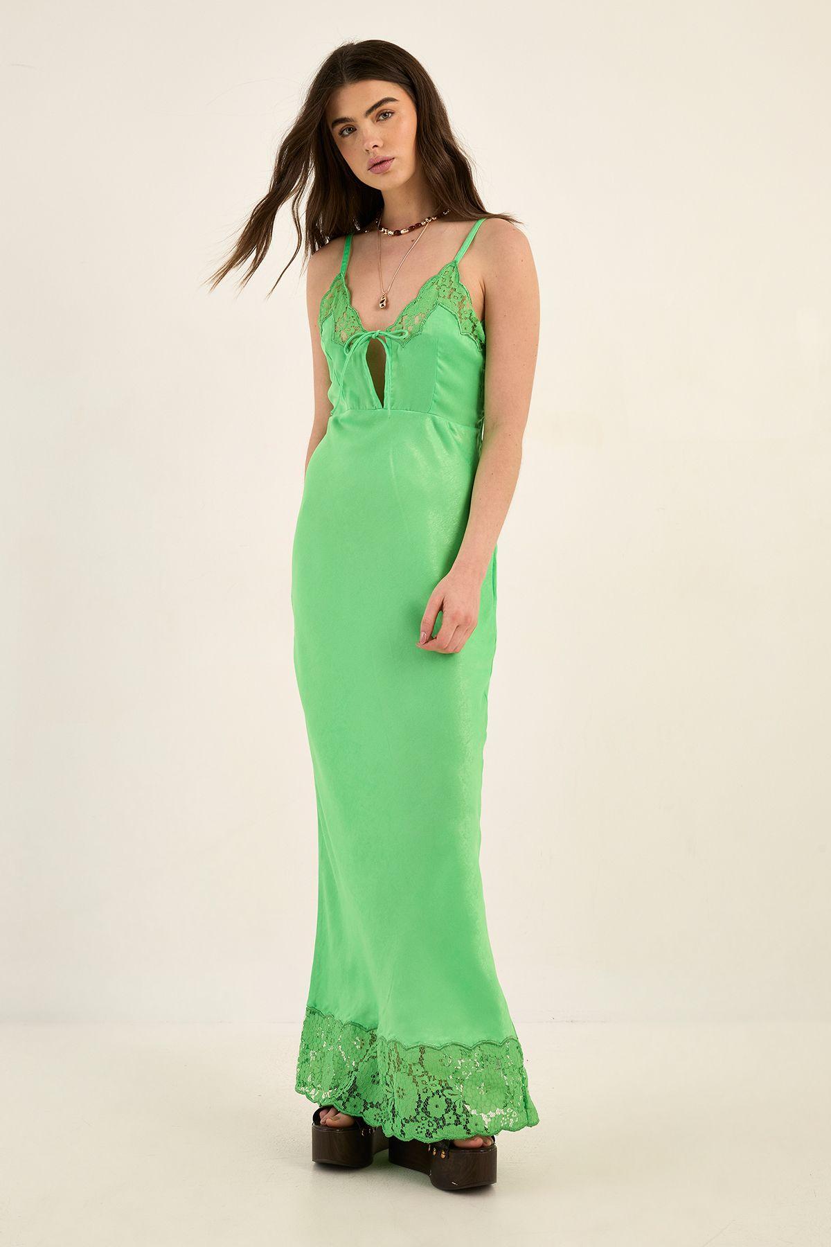 Green Satin Cut Out Dresses for Women - Up to 89% off | Lyst UK