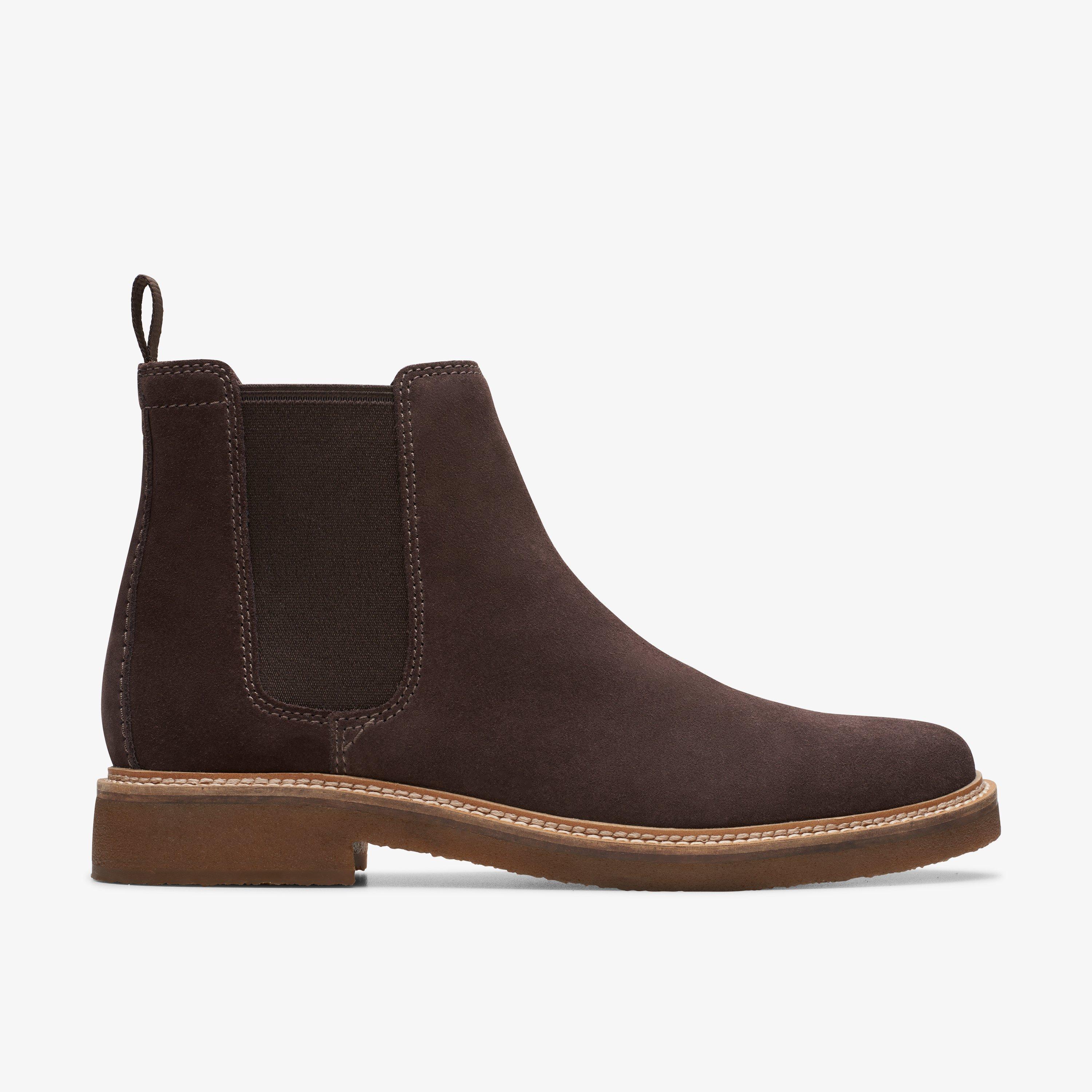 CLARKS Men\'s Brown Suede Chelsea Boots Amazon.com | Clarks Men main image 2