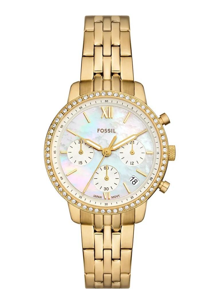 Fossil Mother of Pearl Dial Watch in Metallic Lyst UK