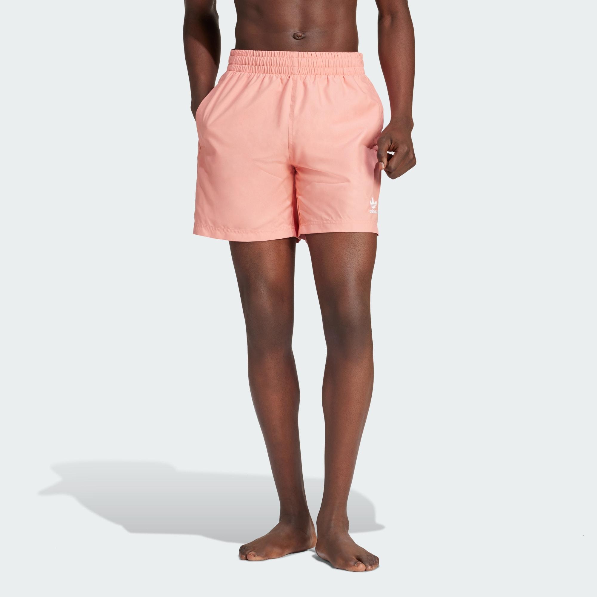 adidas Originals Adicolor Essentials Solid Swim Shorts in Pink for