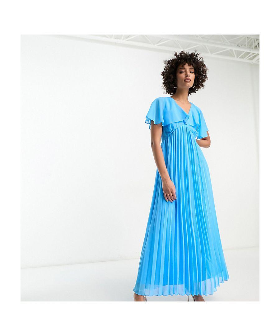 Asos blue cape dress hotsell