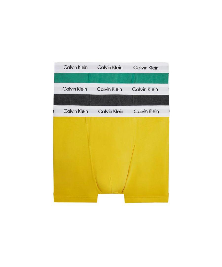 Calvin Klein 3 Pack Trunk in Yellow for Men Lyst UK