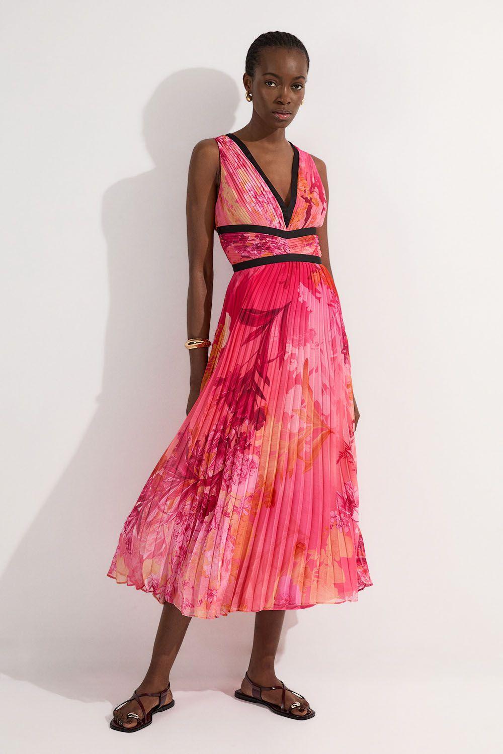 karen millen pleated panel maxi dress Lime KarenMillen Soft Tailored Pleated Panel Maxi Dress