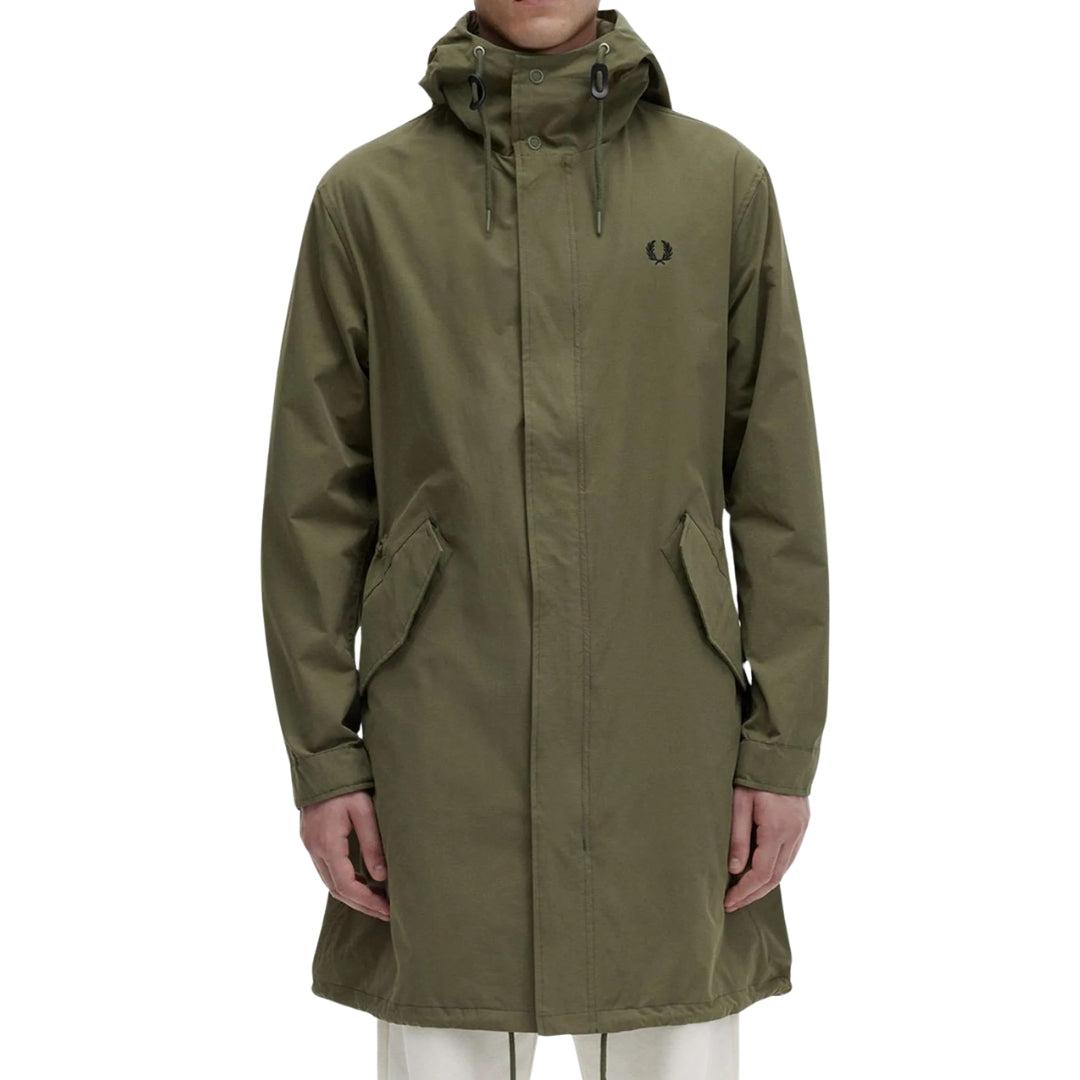 Fred Perry Shell Parka Jacket Cotton in Green for Men Lyst UK