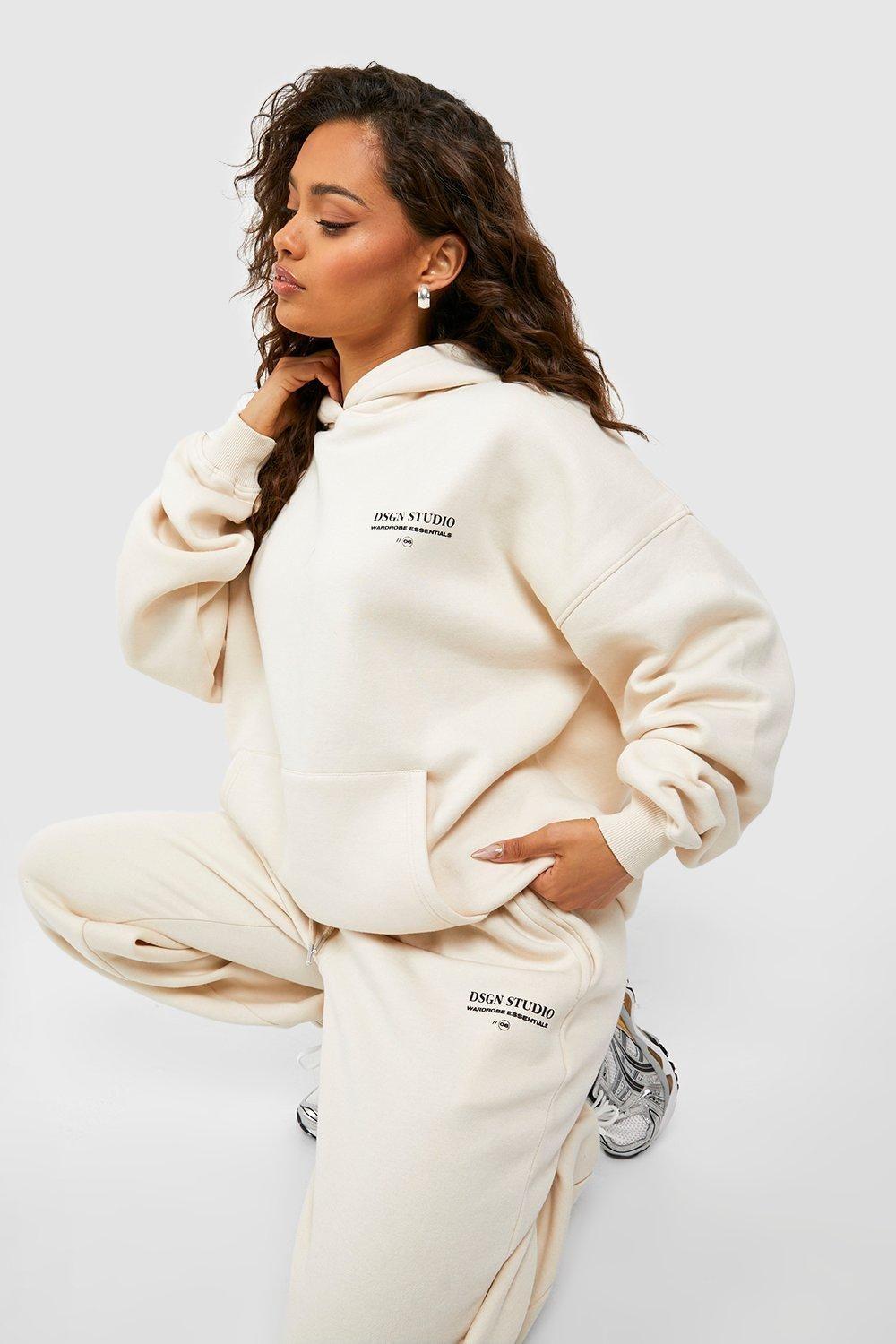 Boohoo Dsgn Studio Slogan Hooded Tracksuit in White Lyst UK