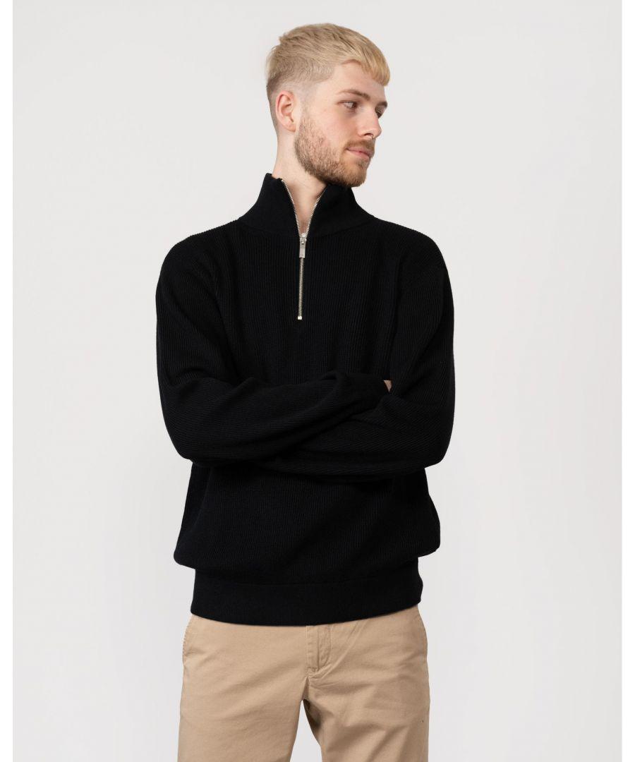 ARMANI EXCHANGE 1 4 Zip Cardigan in Black for Men Lyst UK