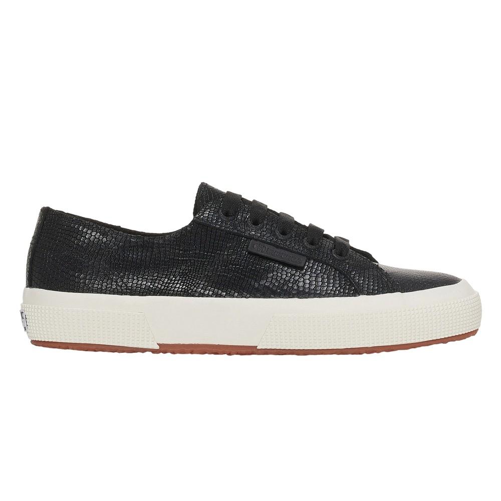 Superga Ladies 2750 Snake Print Grain Leather Trainers Avorio in Black Lyst UK