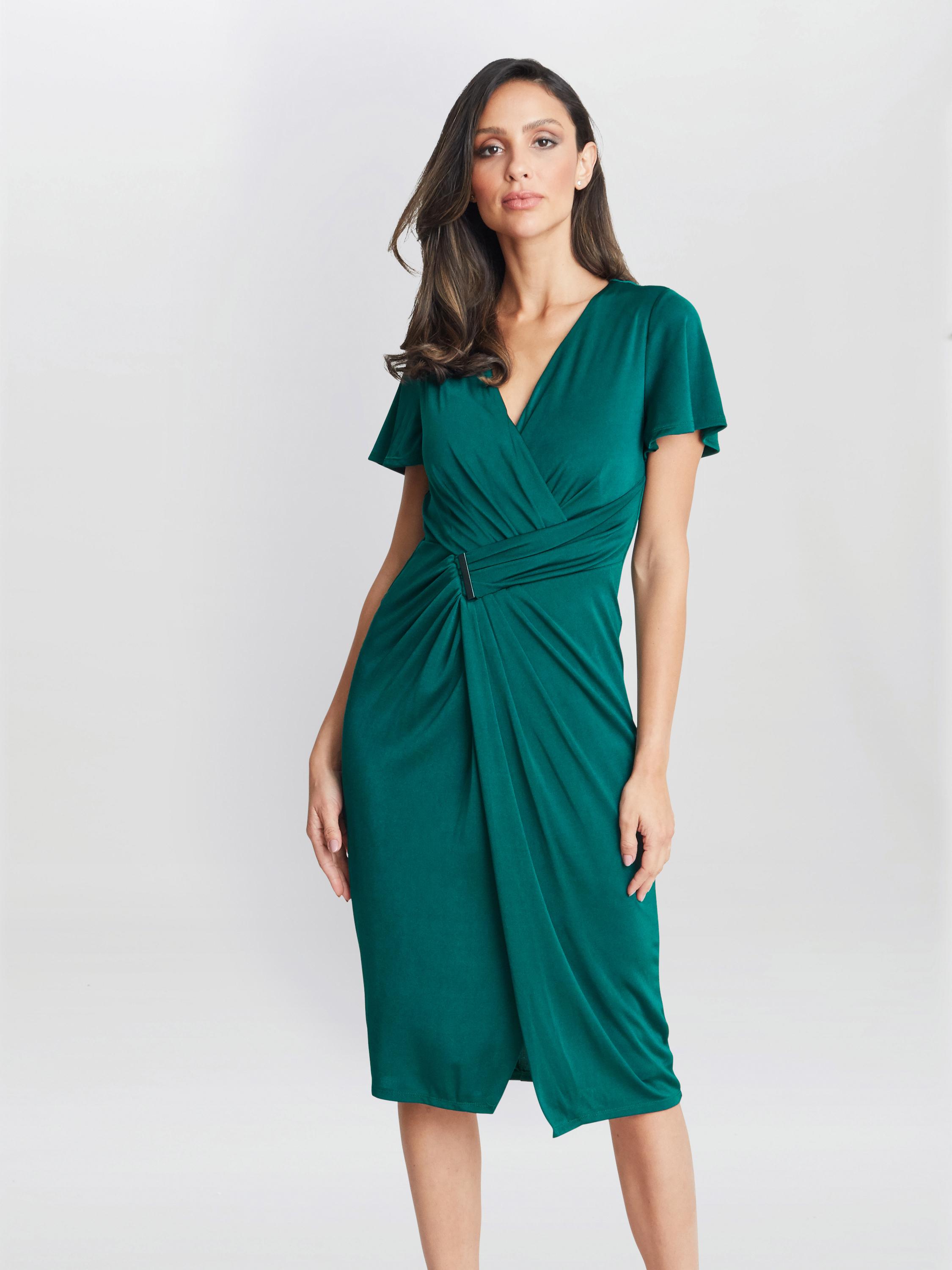 Gina Bacconi Marion Midi Matte Jersey Dress in Green Lyst UK