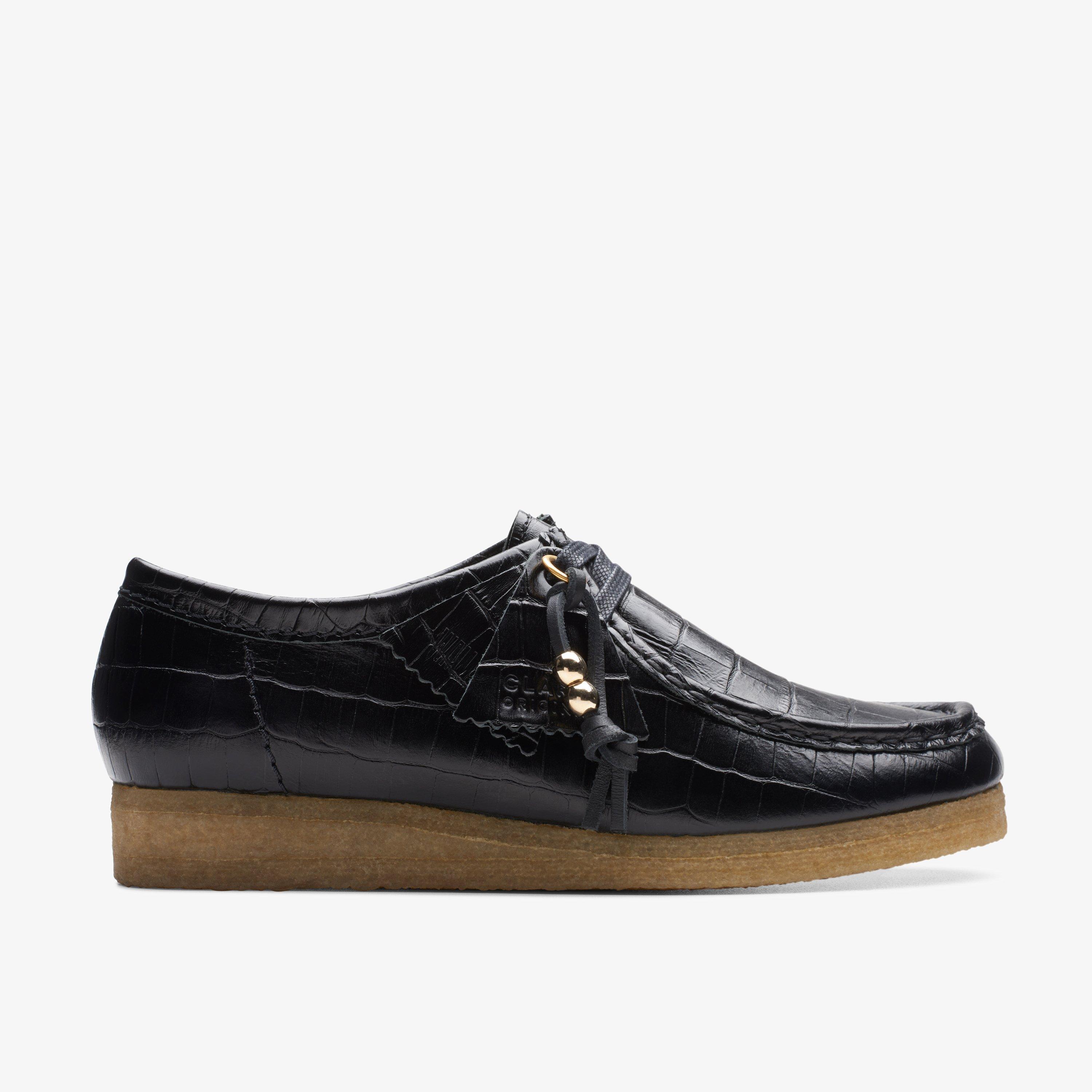 Clarks Wallabee. Croc Shoes in Black | Lyst UK