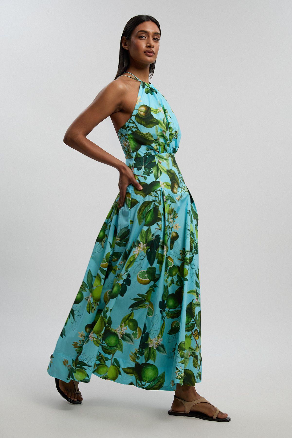sachin and babi light blue dress Lime Green Dress main image 0