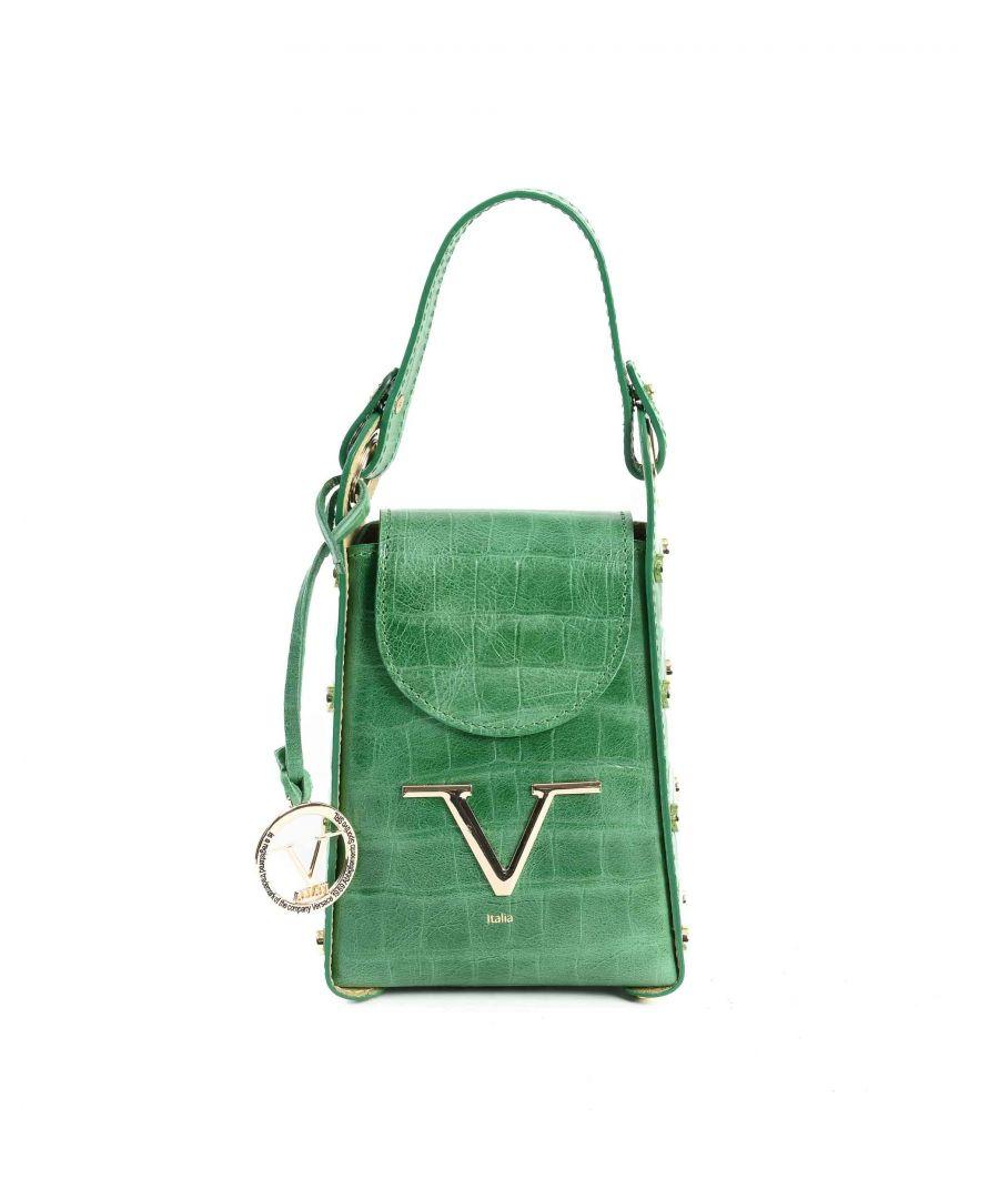 Versace 1969 Abbigliamento Sportivo Srl Milano Italia V Mini Bag Green  V16-lux-grn Leather