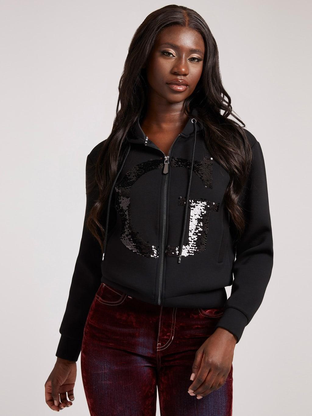 Guess black hoodie hotsell