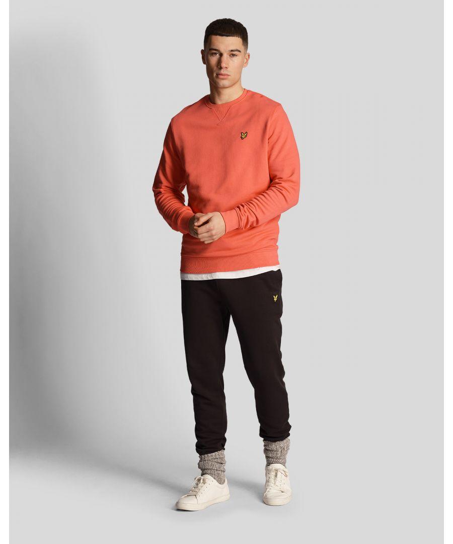 Lyle Scott Crew Neck Cotton Sweatshirt in Orange for Men Lyst UK