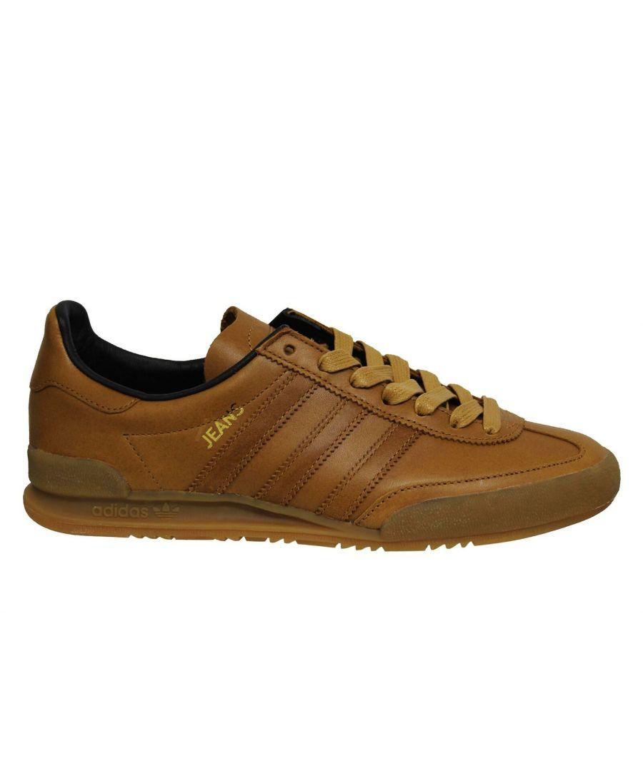 adidas Originals Jeans Mkii Low Brown Leather Lace Up Trainers - Leather  for Men | Lyst UK