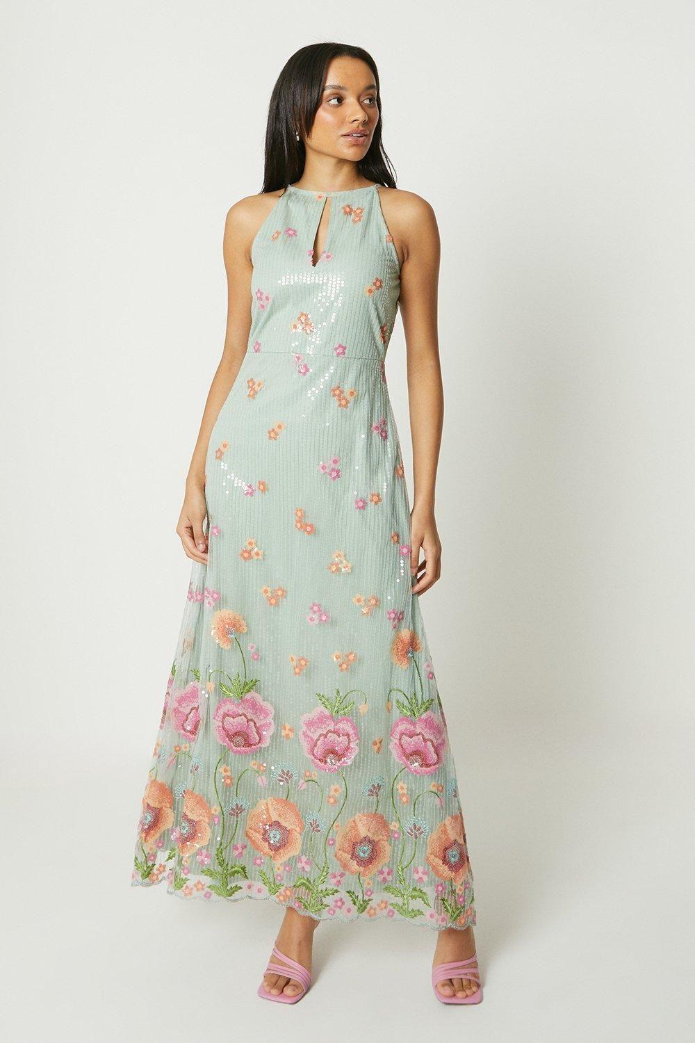 Floral Mesh Coast Liberty Mesh Dress Debut London Trailing By