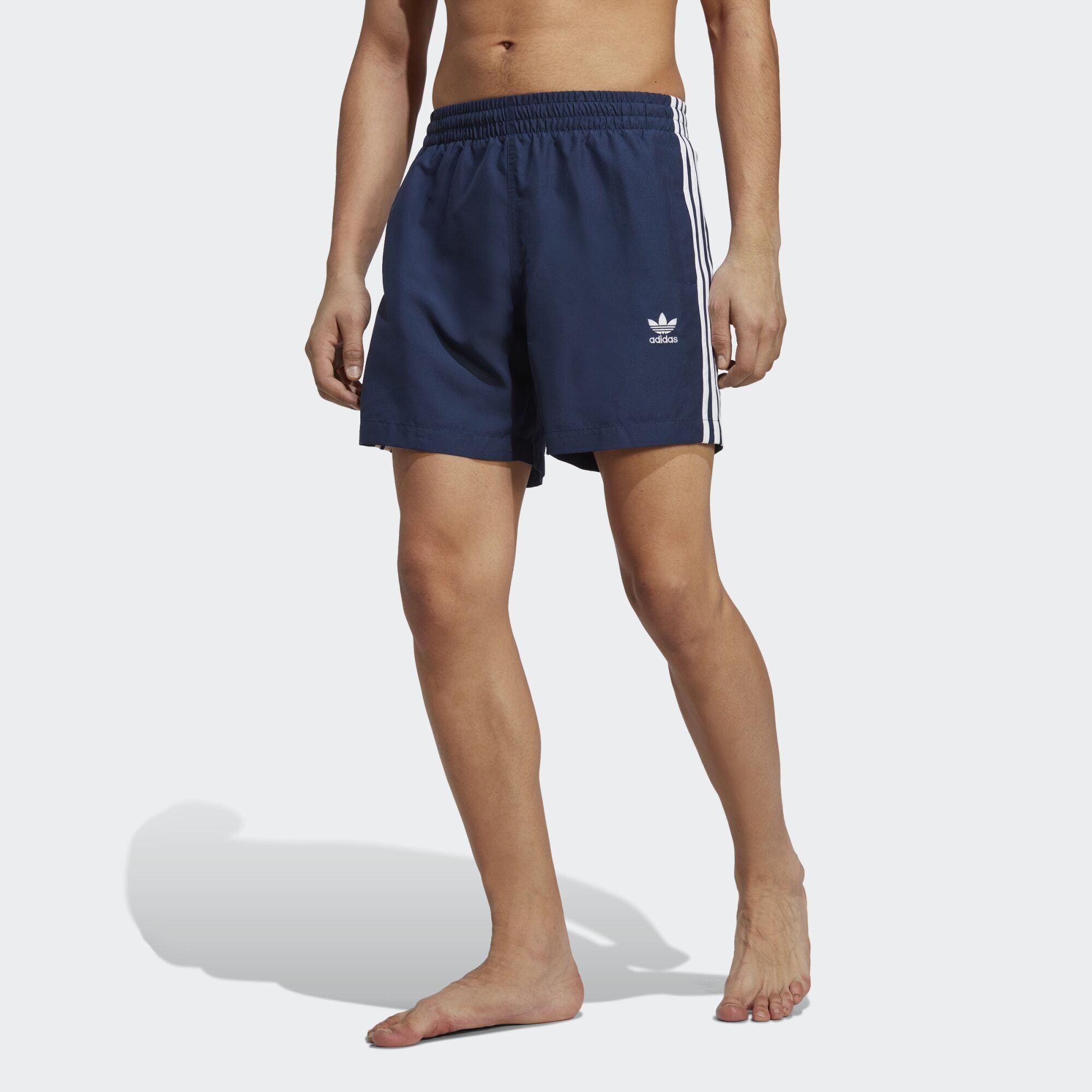 adidas Originals Adicolor 3-Stripes Swim Shorts in Blue for Men